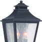 Black And Clear Two Light Transparent Dimmable Outdoor Hanging Lights With Black Shades