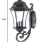 XL Antique Black Tapered Lantern Wall Light