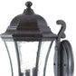 Black And Clear Three Light Hammered Dimmable Outdoor Hanging Lights With Black Shades