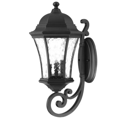 20" Black And Clear Metal and Glass Flush Mounted Sconce