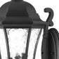 20" Black And Clear Metal and Glass Flush Mounted Sconce