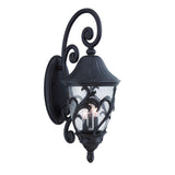 30" Black And Clear Plastic and Glass Vanity Flush Mounted Sconce