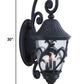 30" Black And Clear Plastic and Glass Vanity Flush Mounted Sconce