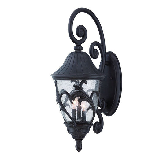 30" Black And Clear Plastic and Glass Vanity Flush Mounted Sconce