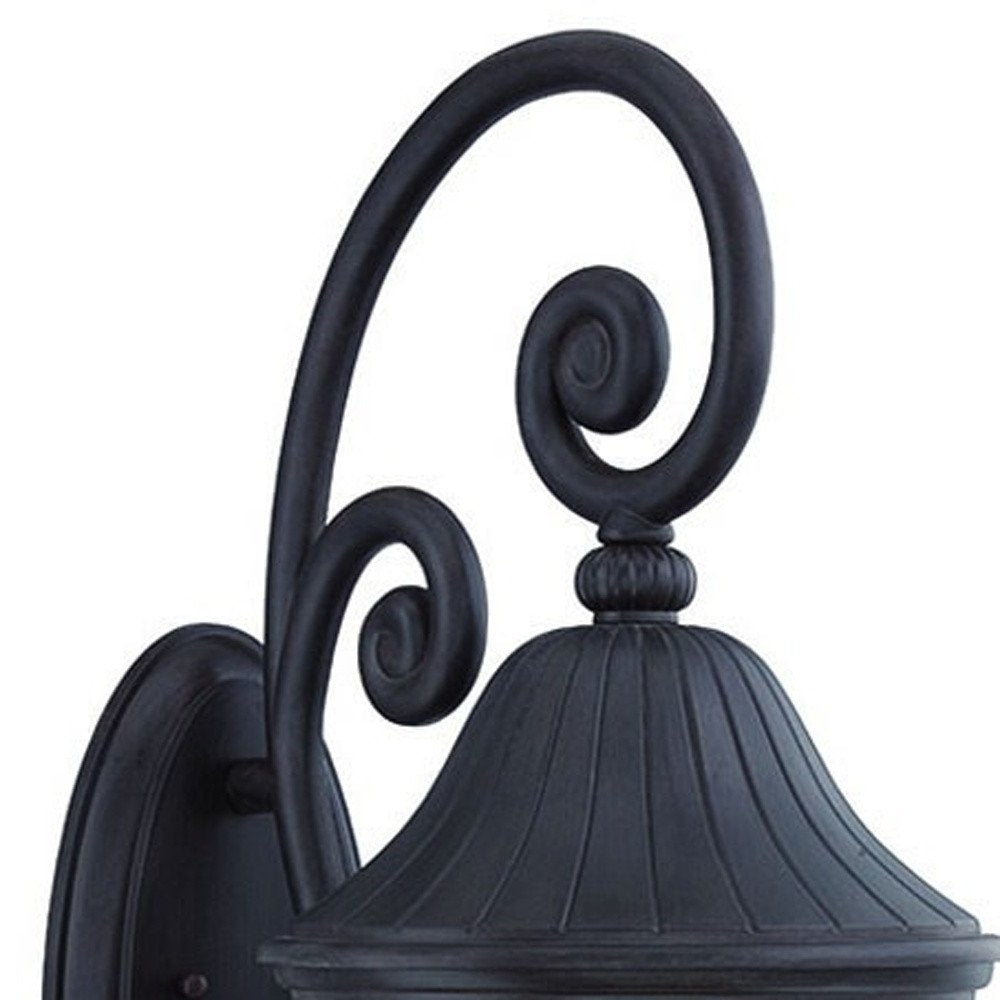 30" Black And Clear Plastic and Glass Vanity Flush Mounted Sconce