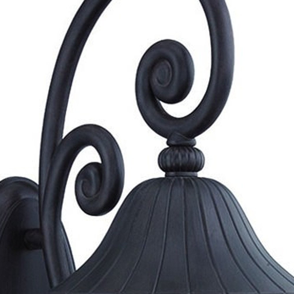 30" Black And Clear Plastic and Glass Vanity Flush Mounted Sconce