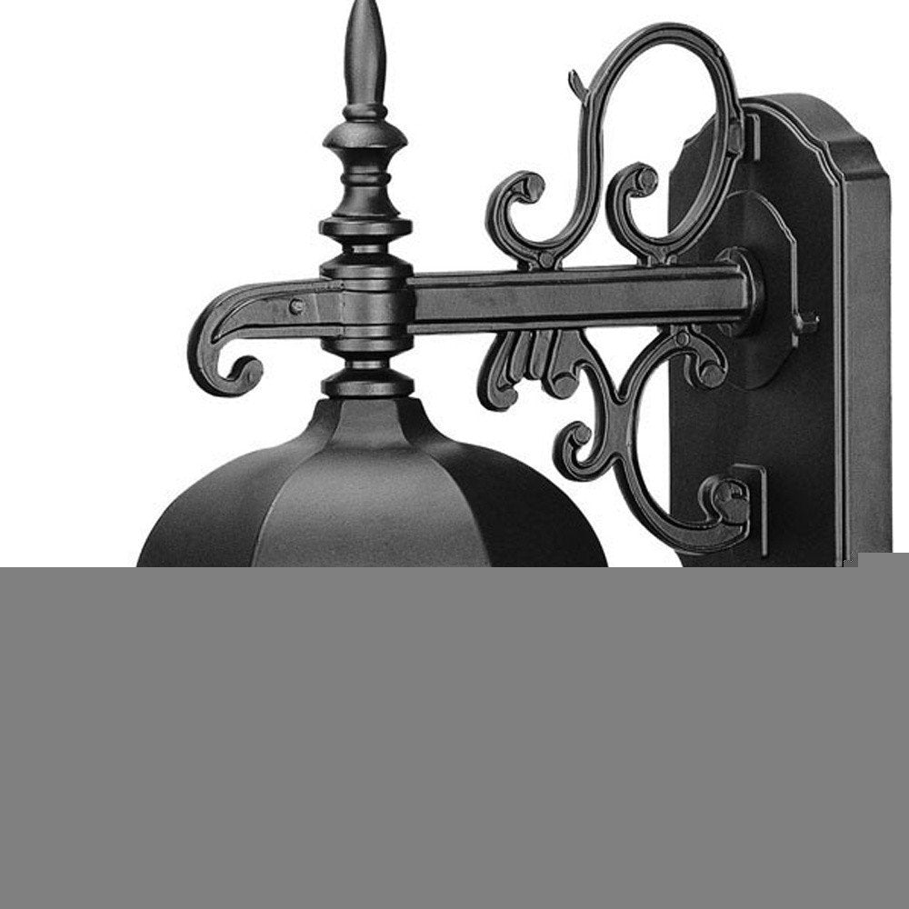 Three Light Matte Black Wide Hanging Lantern Wall Light