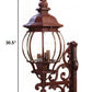 31" Walnut And Clear Metal and Glass Vanity Flush Mounted Sconce