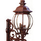 31" Walnut And Clear Metal and Glass Vanity Flush Mounted Sconce