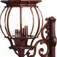 31" Walnut And Clear Metal and Glass Vanity Flush Mounted Sconce