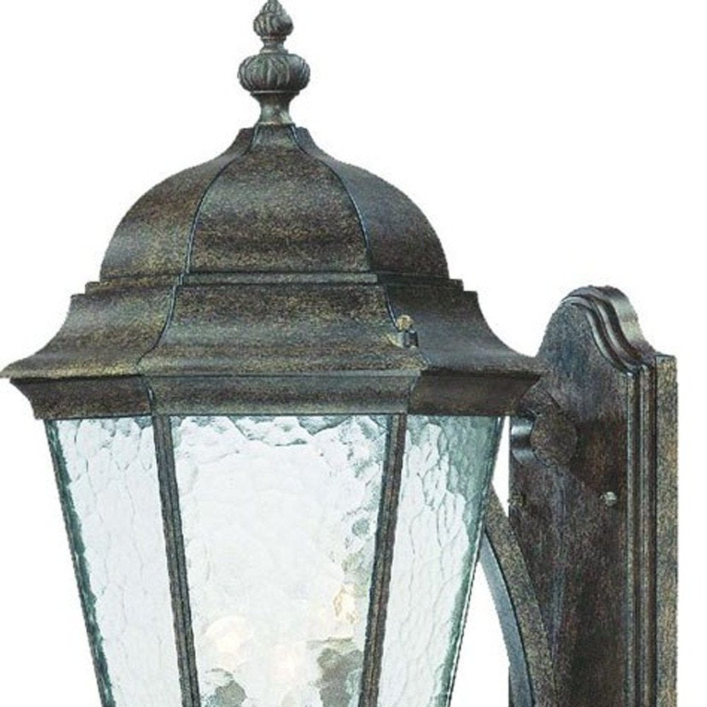 Black And Clear Three Light Hammered Dimmable Outdoor Hanging Lights With Black Shades