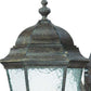 Black And Clear Three Light Hammered Dimmable Outdoor Hanging Lights With Black Shades