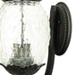 22" Black And Clear Metal and Glass Vanity Flush Mounted Sconce