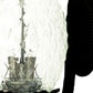 22" Black And Clear Metal and Glass Vanity Flush Mounted Sconce