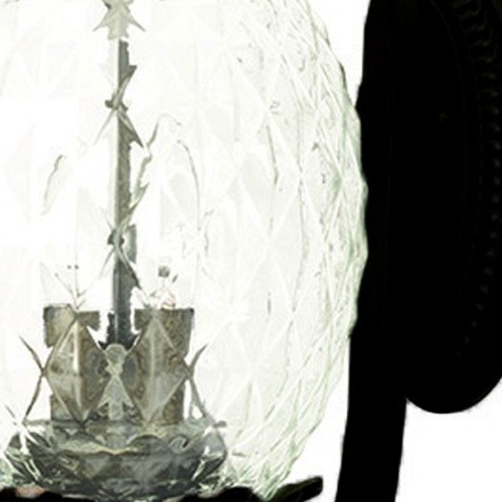 22" Black And Clear Metal and Glass Vanity Flush Mounted Sconce