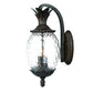 22" Black And Clear Metal and Glass Vanity Flush Mounted Sconce