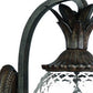 22" Black And Clear Metal and Glass Vanity Flush Mounted Sconce