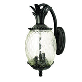 22" Black And Clear Metal and Glass Vanity Flush Mounted Sconce