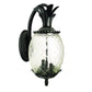 22" Black And Clear Metal and Glass Vanity Flush Mounted Sconce
