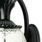 22" Black And Clear Metal and Glass Vanity Flush Mounted Sconce