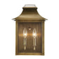 Manchester 2-Light Aged Brass Pocket Wall Light