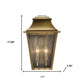 Coventry 2-Light Aged Brass Pocket Wall Light