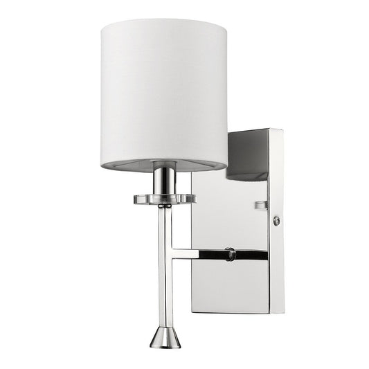 5" Silver And White Metal Flush Mounted Sconce