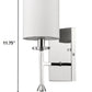 5" Silver And White Metal Flush Mounted Sconce