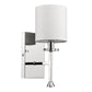 12" Silver And White Metal Flush Mounted Sconce