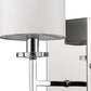12" Silver And White Metal Flush Mounted Sconce