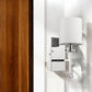 12" Silver And White Metal Flush Mounted Sconce