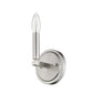 One Light Silver Wall Sconce