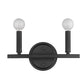 7" Black Metal Vanity Flush Mounted Sconce