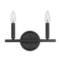 7" Black Metal Vanity Flush Mounted Sconce