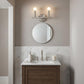7" Silver Metal Vanity Flush Mounted Sconce