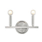7" Silver Metal Vanity Flush Mounted Sconce