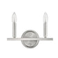 7" Silver Metal Vanity Flush Mounted Sconce
