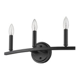 7" Black Metal Vanity Flush Mounted Sconce