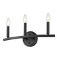 7" Black Metal Vanity Flush Mounted Sconce