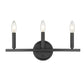 7" Black Metal Vanity Flush Mounted Sconce
