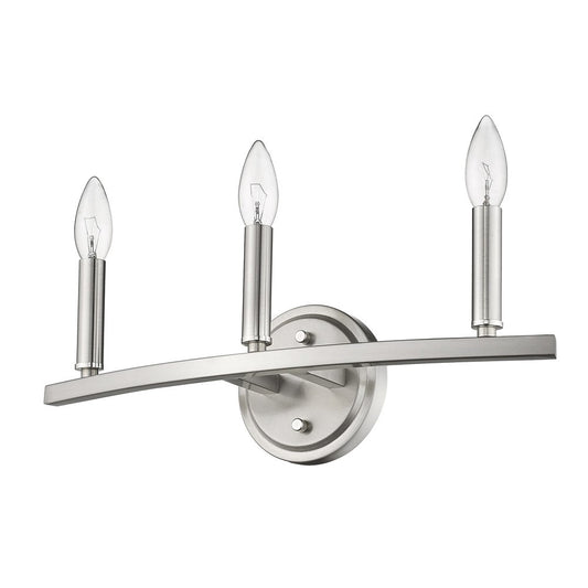 7" Silver Metal Vanity Flush Mounted Sconce