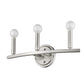 7" Silver Metal Vanity Flush Mounted Sconce