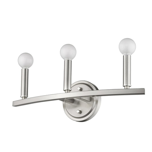 7" Silver Metal Vanity Flush Mounted Sconce