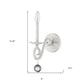 12" Off White Rustic Metal Candle Wall Light With Hanging Crystal