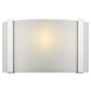 Polished Chrome Wall Sconce with Frosted Glass Shade