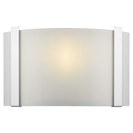 Polished Chrome Wall Sconce with Frosted Glass Shade