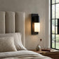 Contemporary Matte Black and White Wall Light