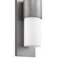 Contemporary Brushed Silver and White Wall Light