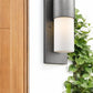 Contemporary Brushed Silver and White Wall Light