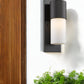 Contemporary Antique Bronze and White Wall Light